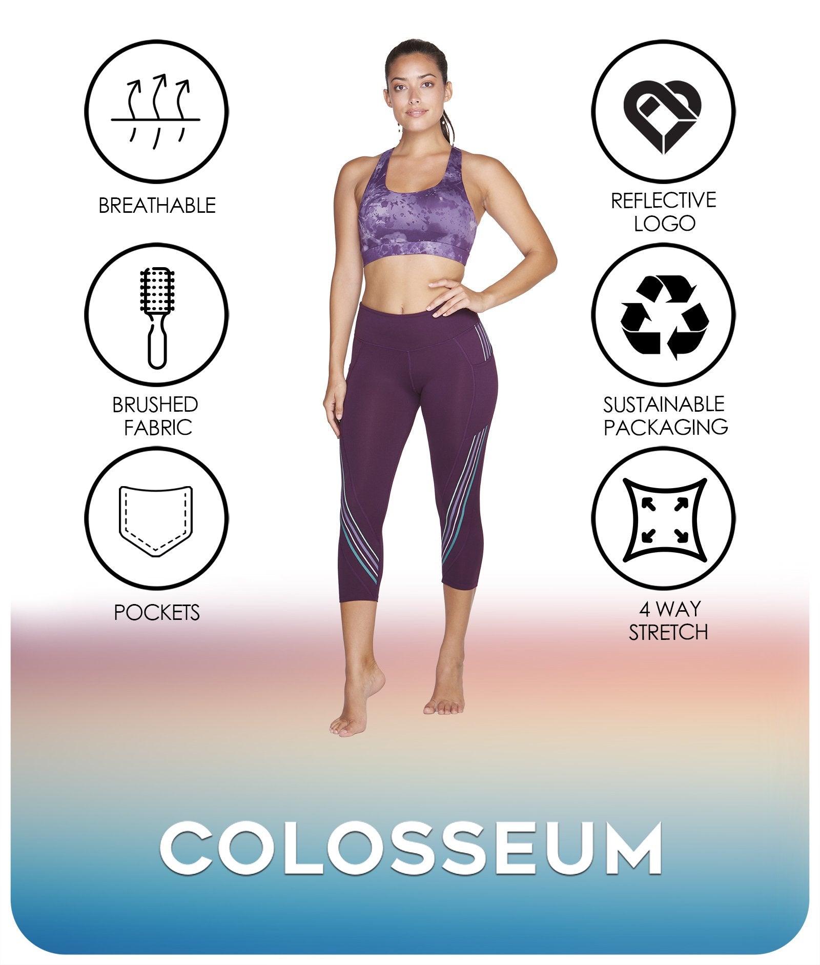 Women's Ice Dye Abby Bra Features