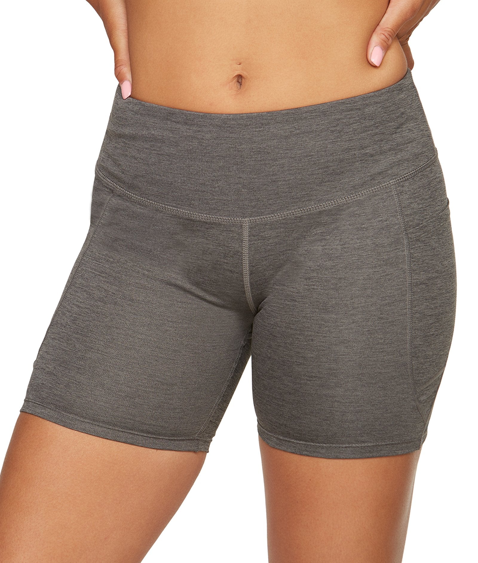 Women's Heather Charcoal Ablaze Recycled Six Inch Bike Short