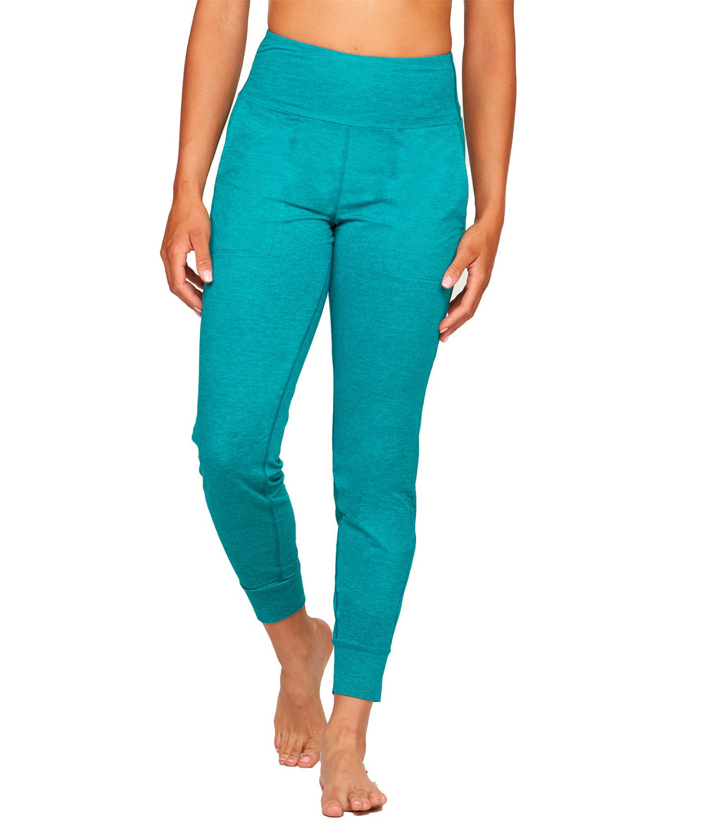 Women's Bright Teal Aflame Recycled Jogger Pant