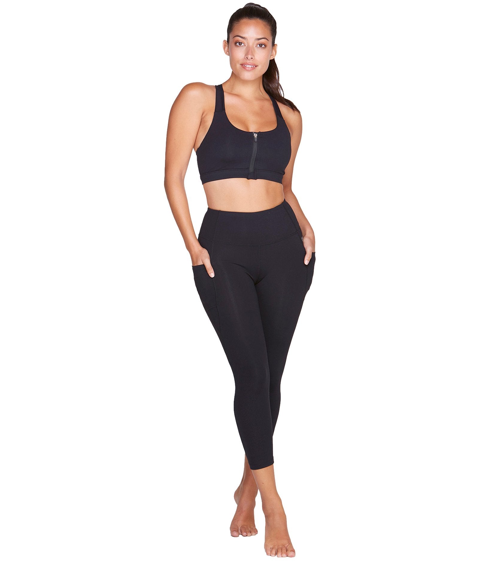 Women's Black Allure Capri Legging