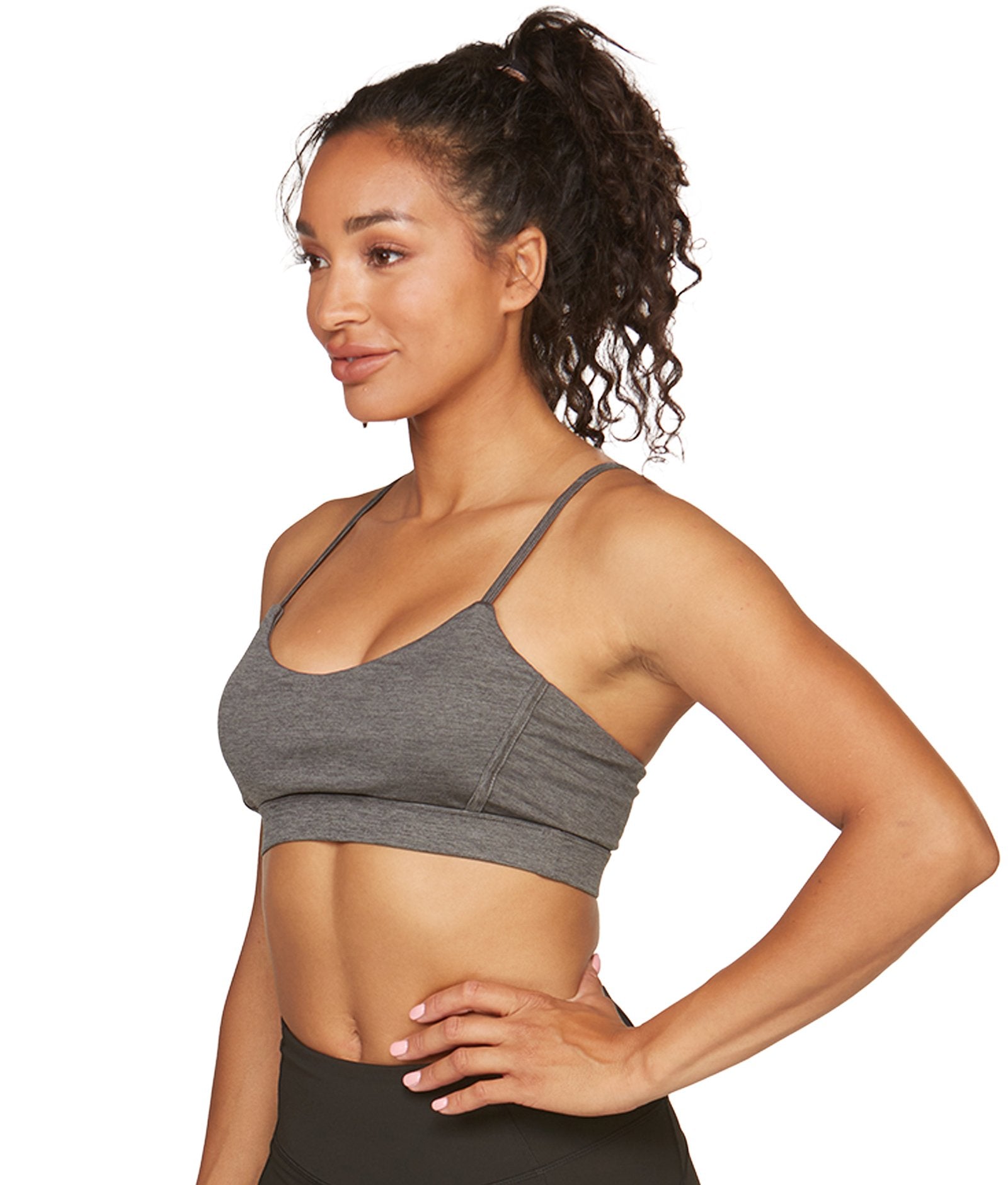 Women's Heather Charcoal Aloft Recycled Bralette