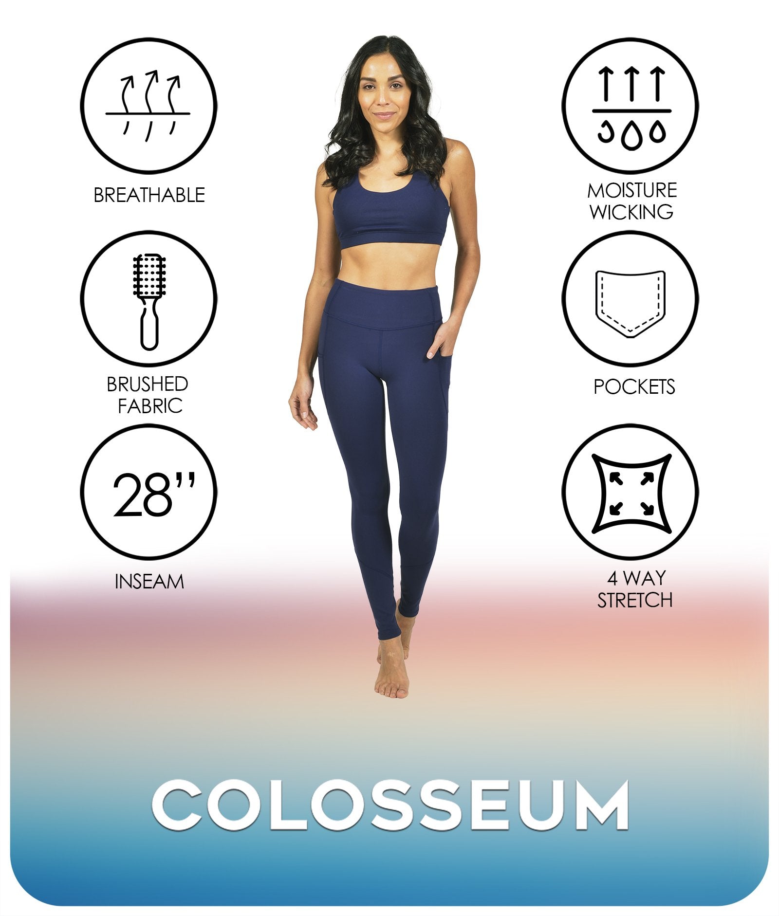 Women's Evening Blue Amour Legging Features