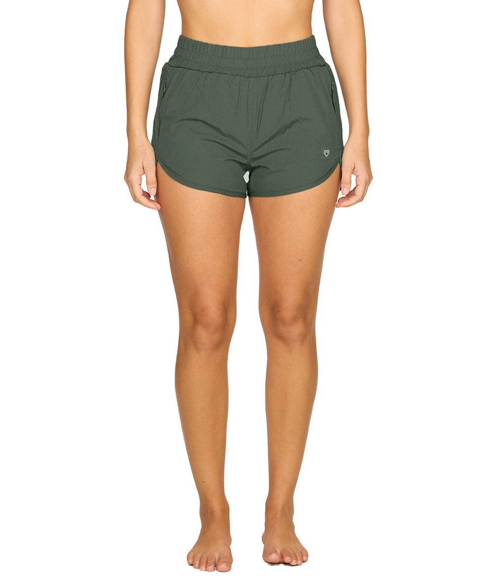Women's Dark Olive Annika Running Short