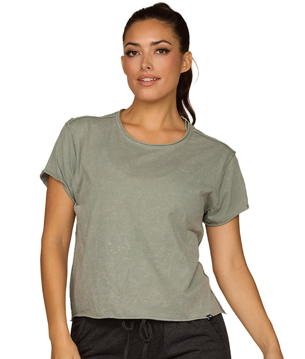 Women's Iceberg Green Anya Snow Wash Short Sleeve Tee