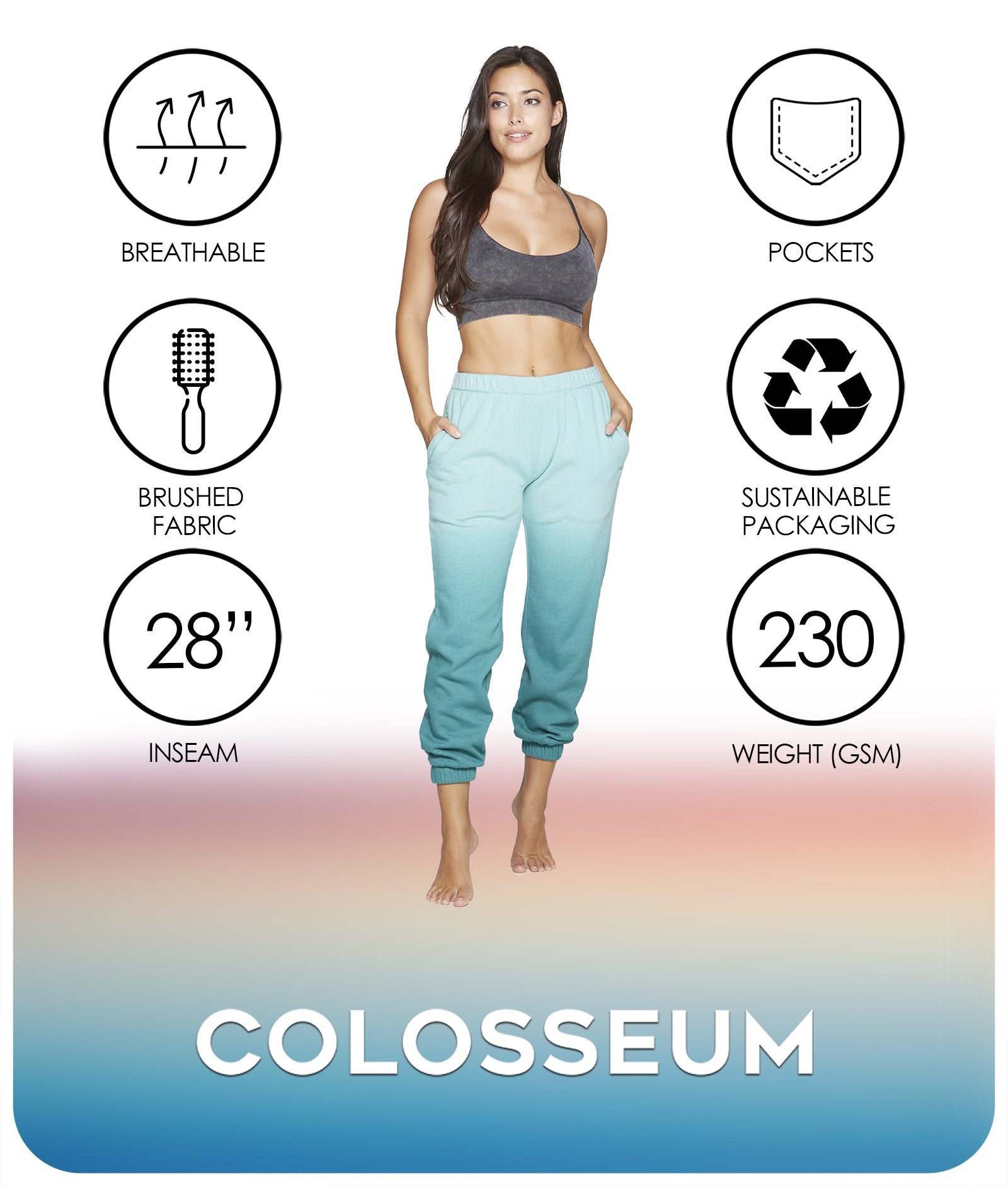 Women's Jade Ombre Jogger Features