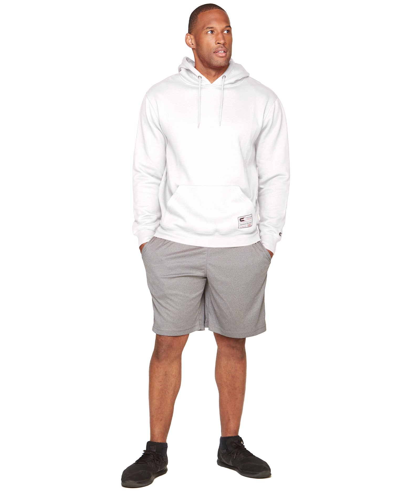 Men's White Authentic Pullover Hoodie