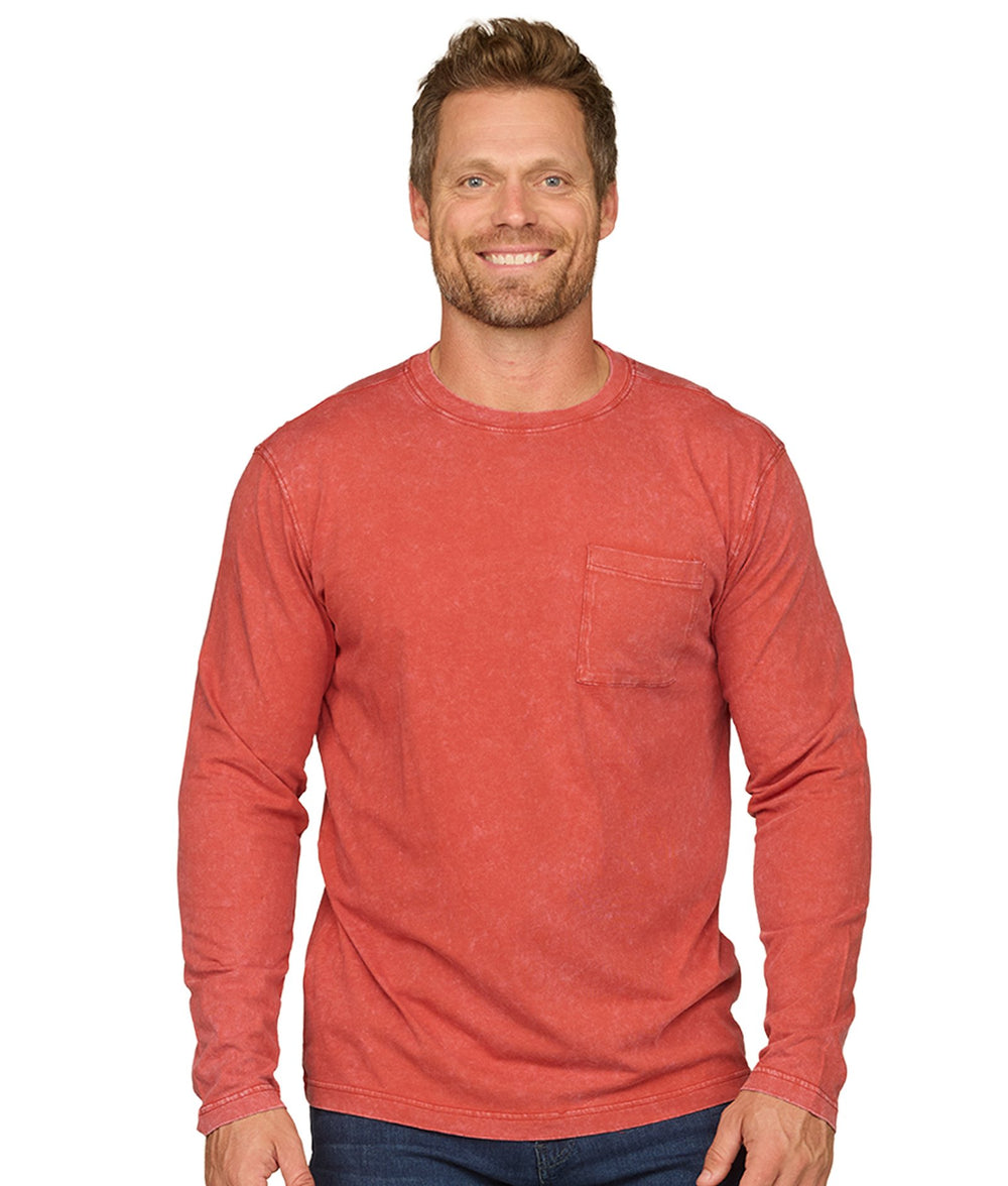Men's Terra Cotta Axel Long Sleeve Pocket Tee