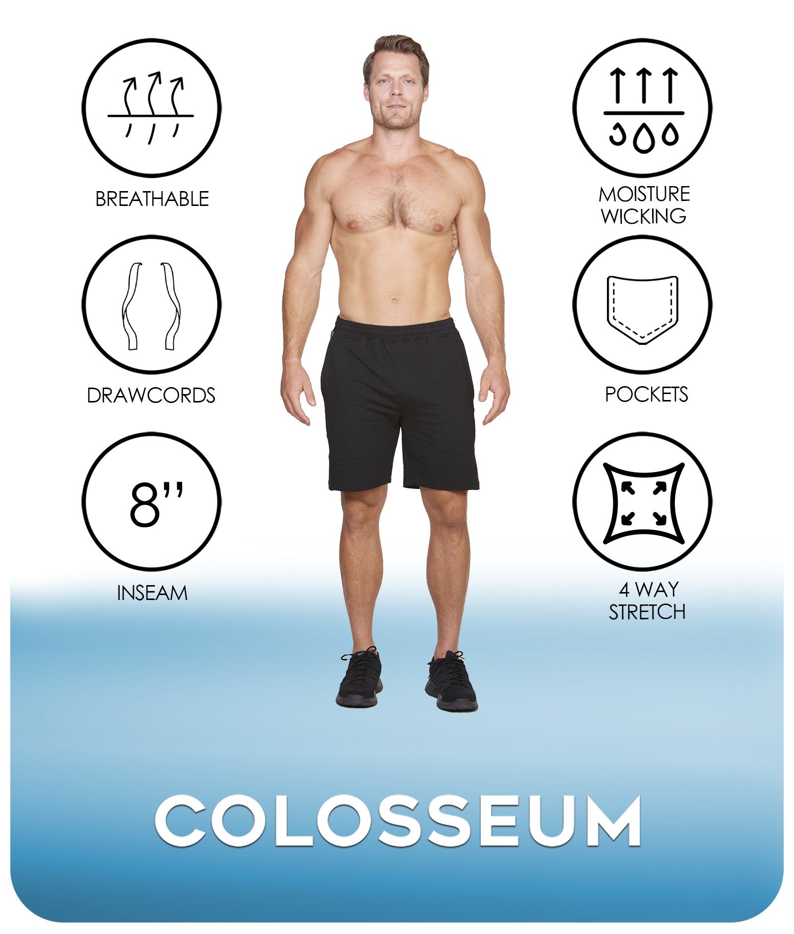 Men's Black Baron Short Features