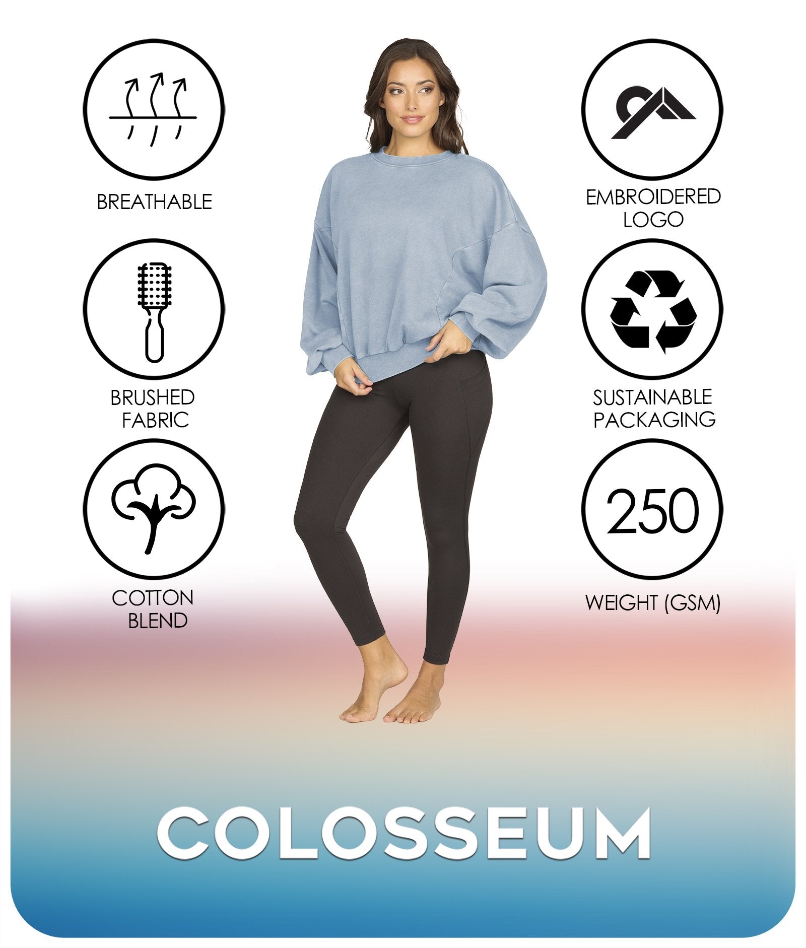 Women's Infinity Belle Washed Dolman Pullover Features