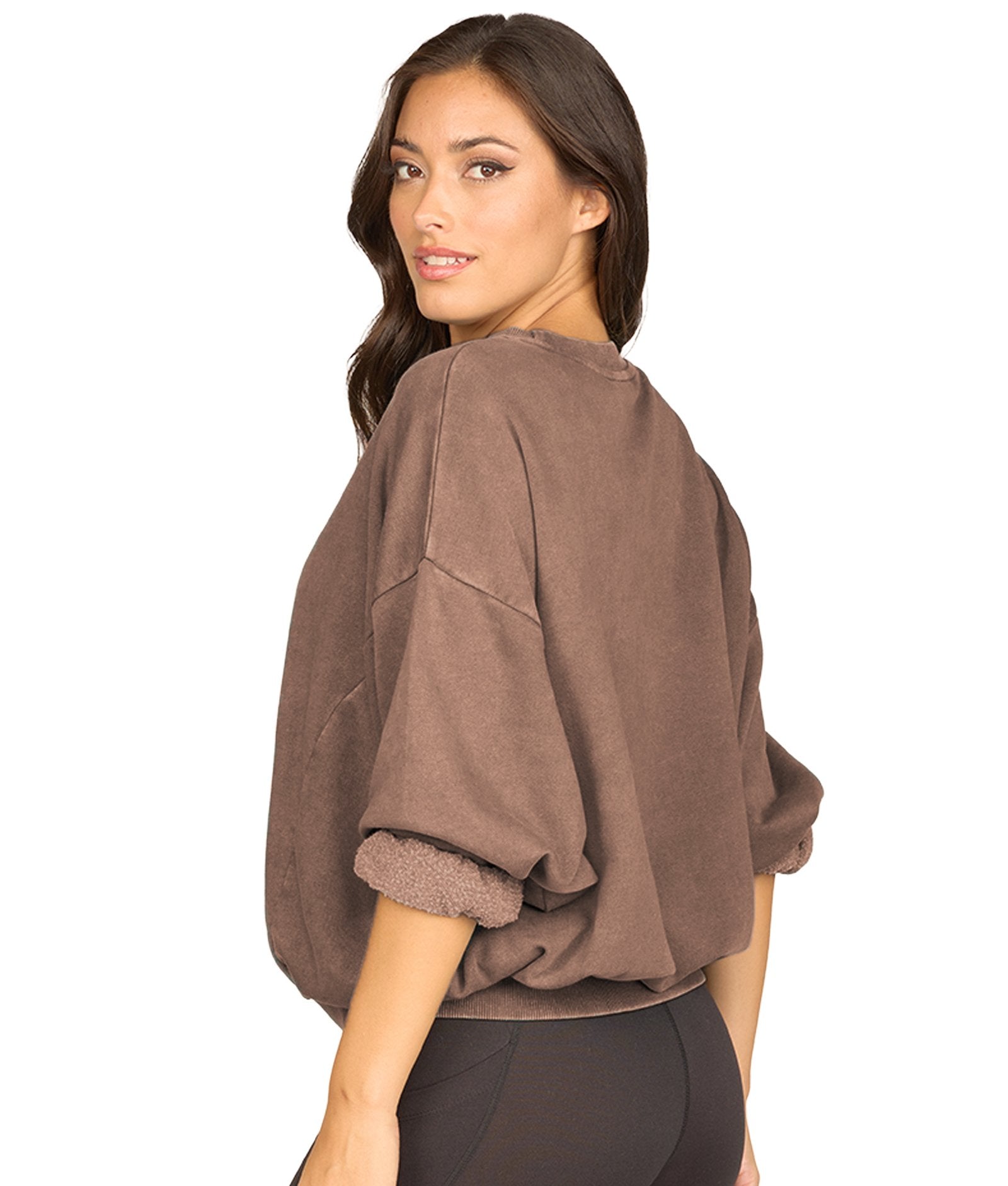 Women's Mocha Belle Washed Dolman Pullover