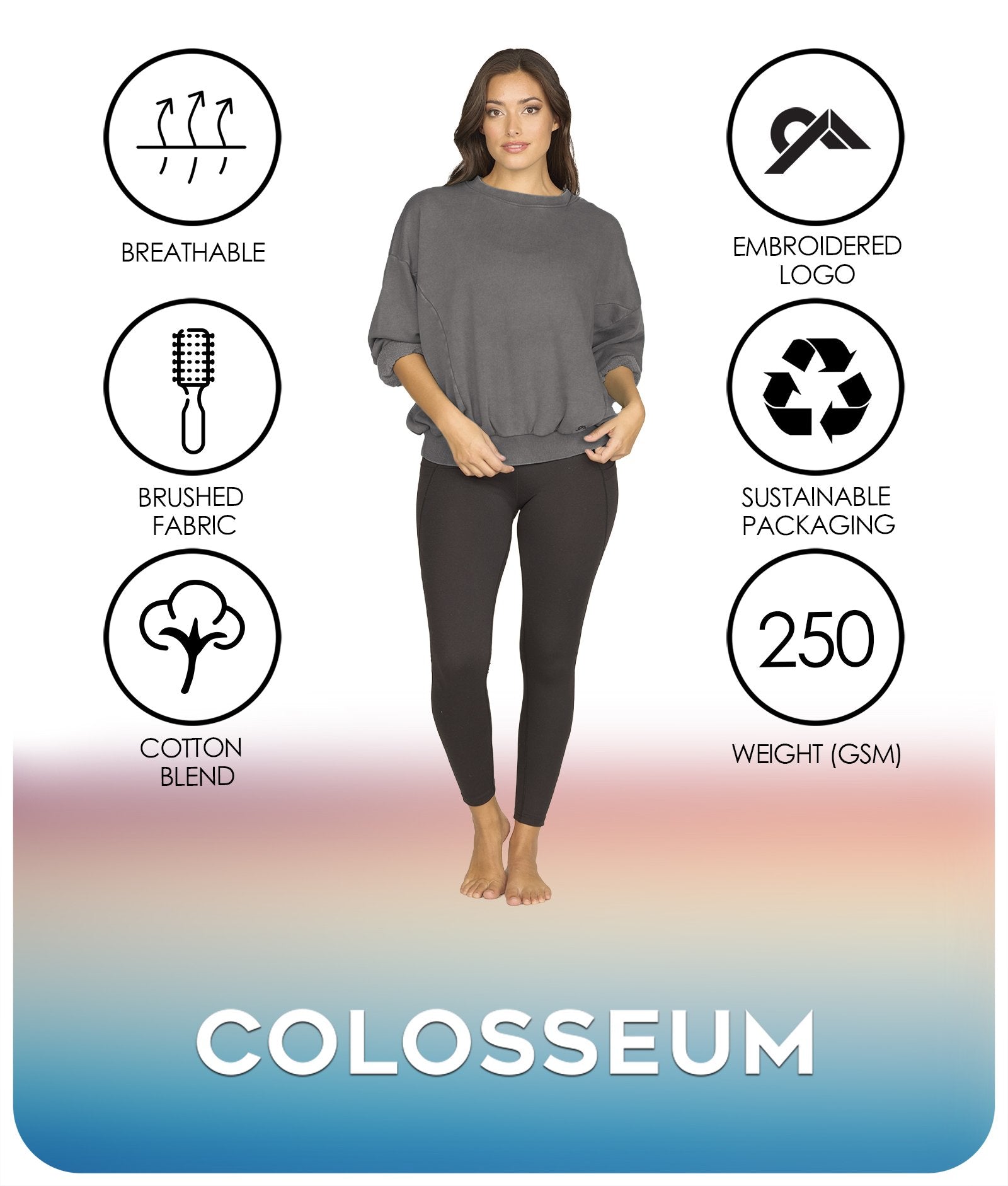 Women's Pavement Belle Washed Dolman Pullover Features