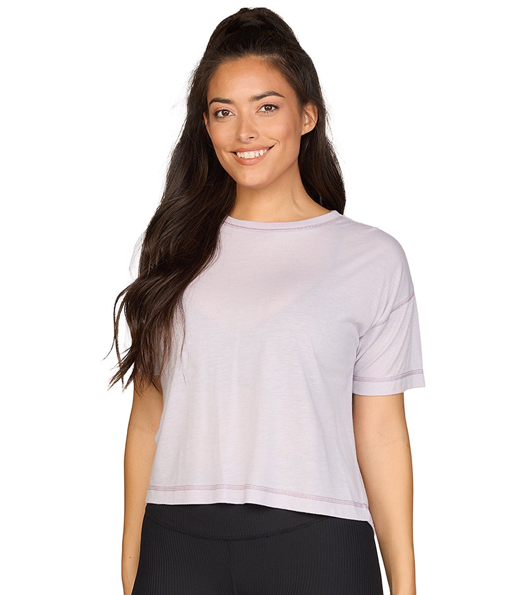 Women's Lilac Brodie Short Sleeve Tee