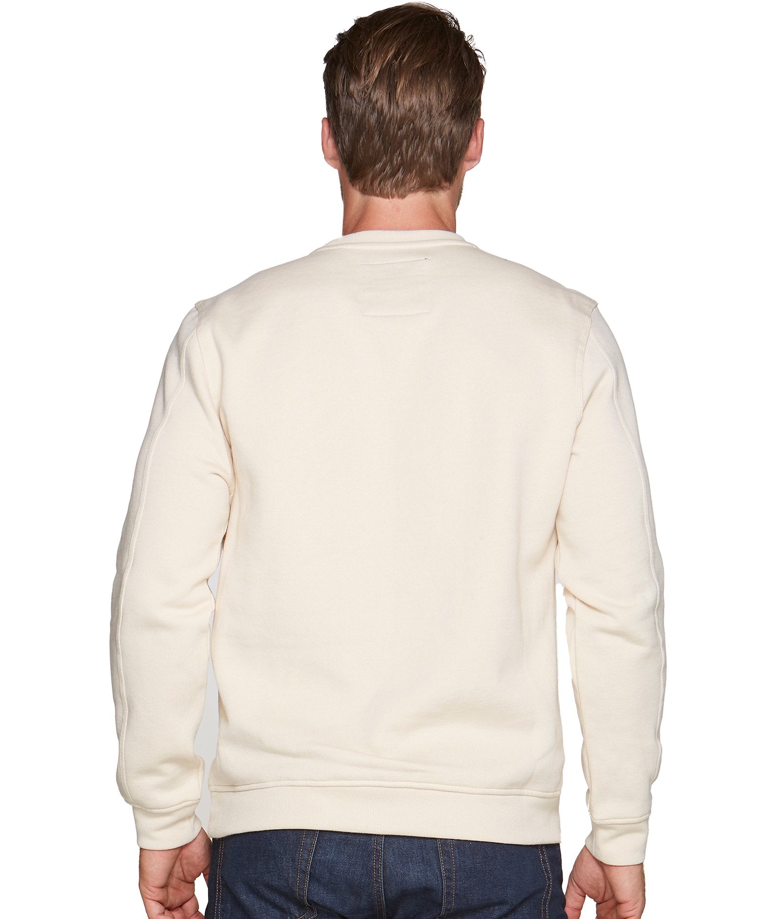 Men's Cream Brooks Crewneck