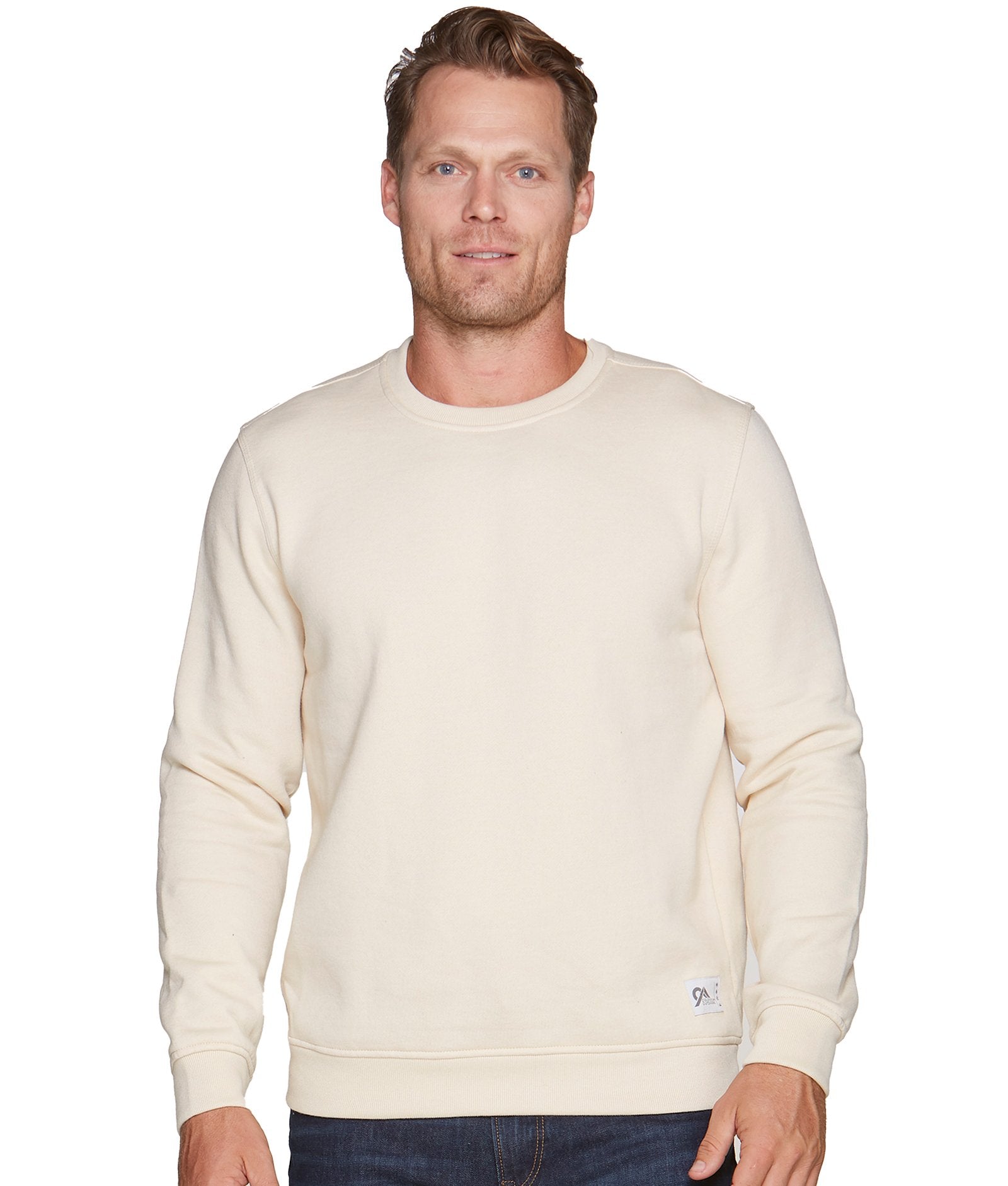 Men's Cream Brooks Crewneck