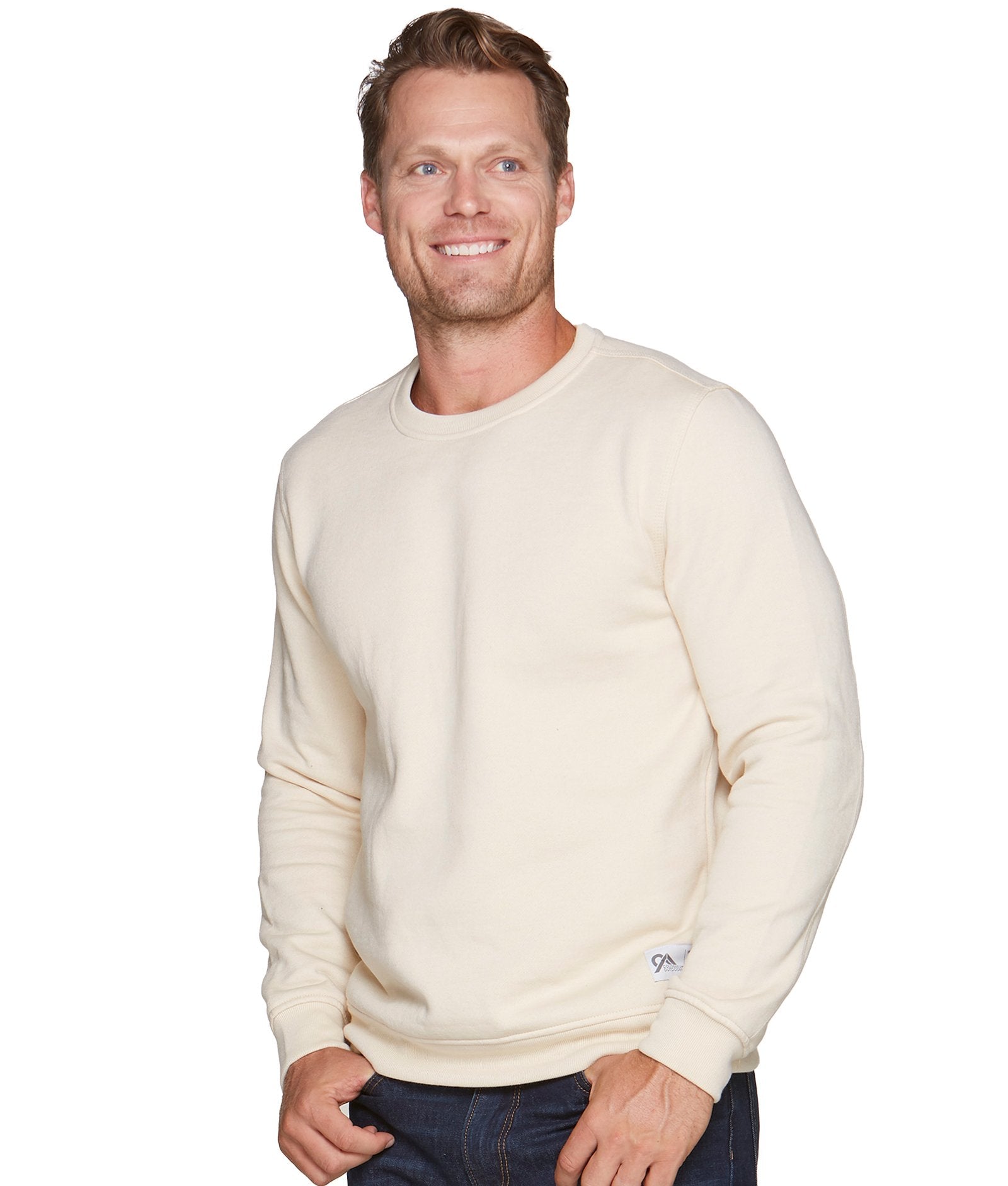 Men's Cream Brooks Crewneck