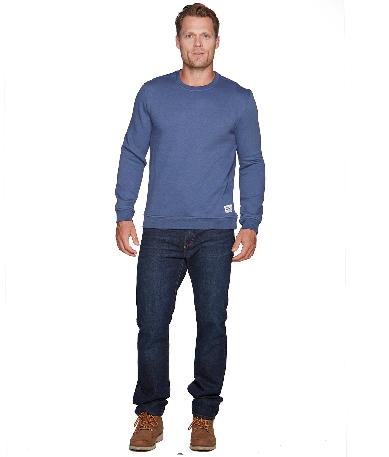 Men's Post Blue Brooks Crewneck