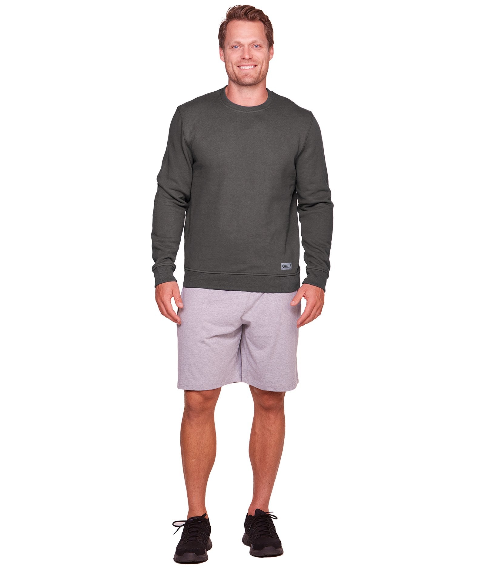 Men's Vintage Charcoal Brooks Crewneck