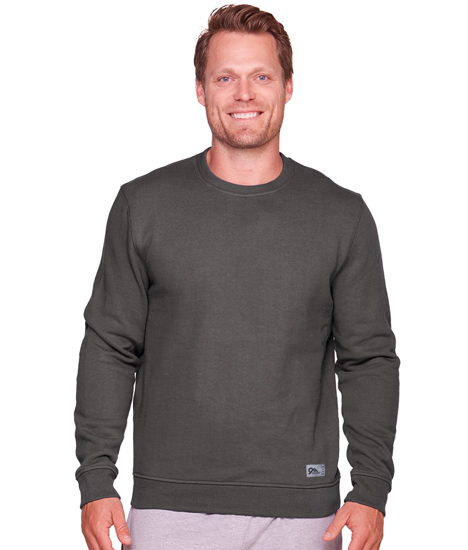 Men's Vintage Charcoal Brooks Crewneck