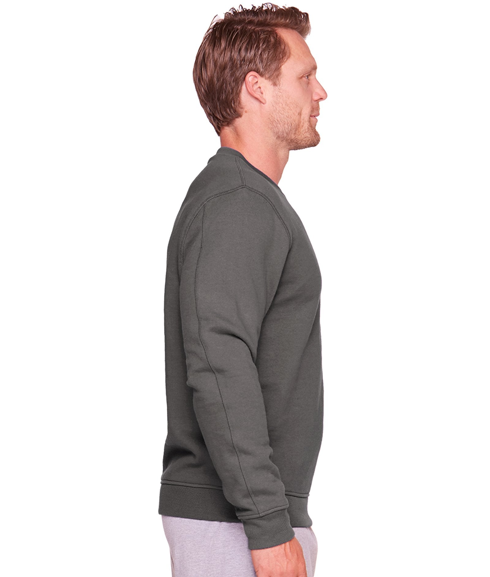 Men's Vintage Charcoal Brooks Crewneck