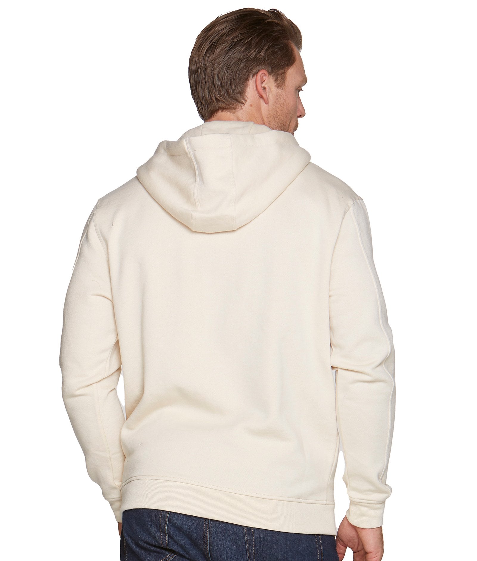Men's Cream Brooks Full Zip Hoodie