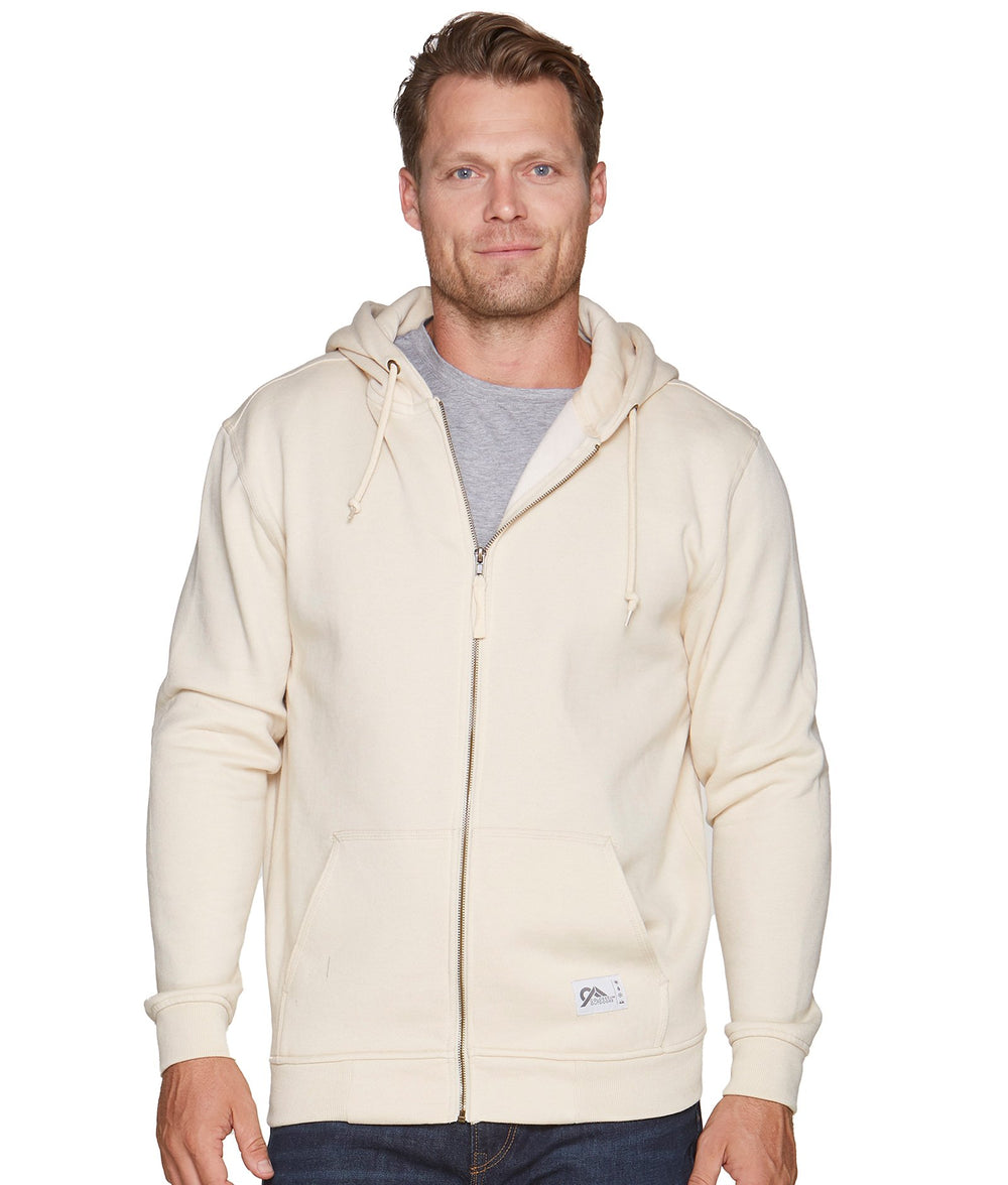 Men's Cream Brooks Full Zip Hoodie