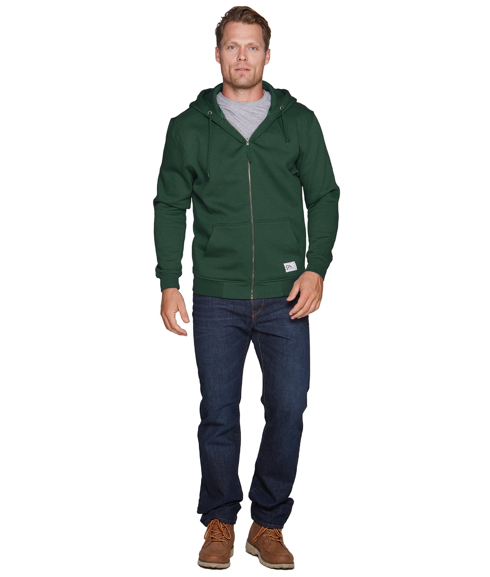 Men's Forest Green Brooks Full Zip Hoodie