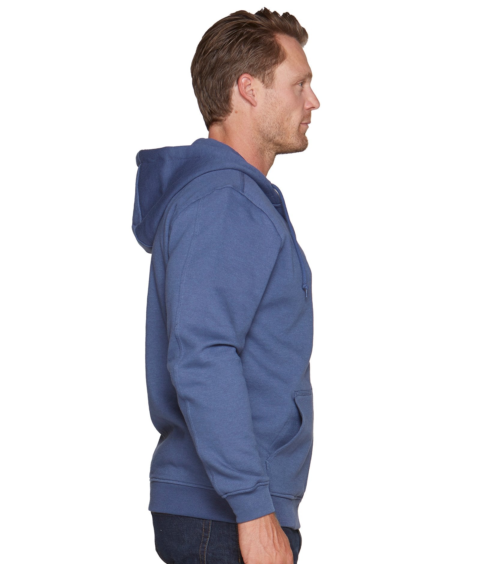 Men's Post Blue Brooks Full Zip Hoodie