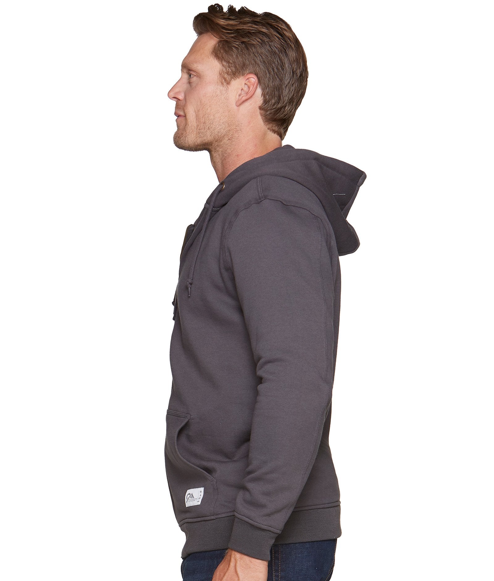 Men's Vintage Black Brooks Full Zip Hoodie