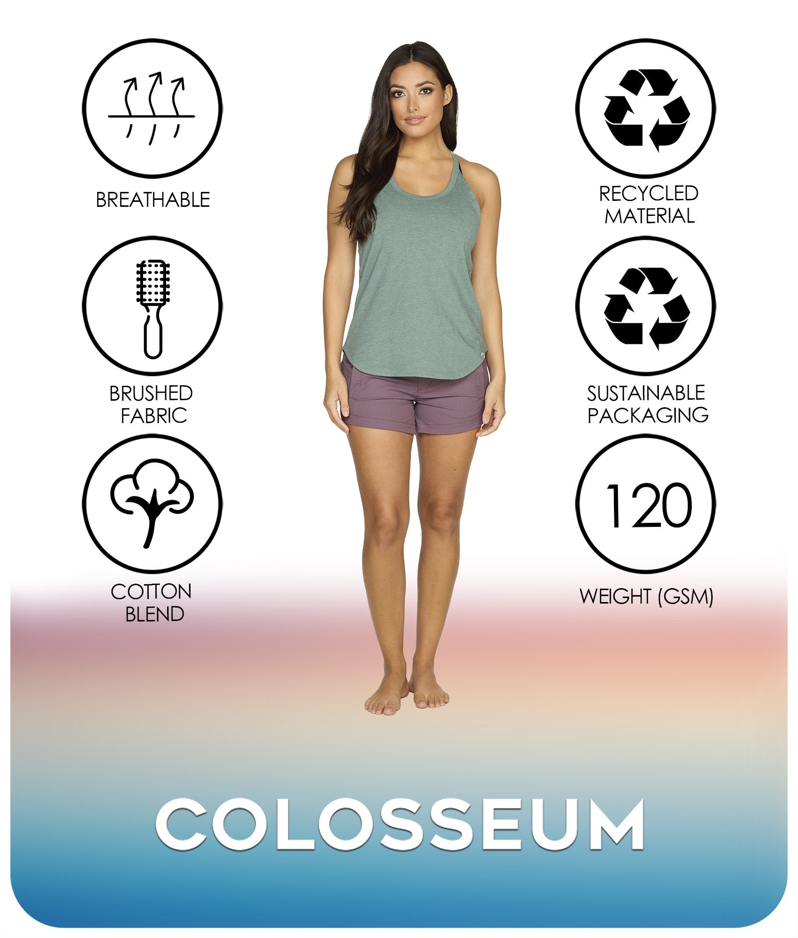 Women's Spruce Shade Brylee Recycled Tank Top Features