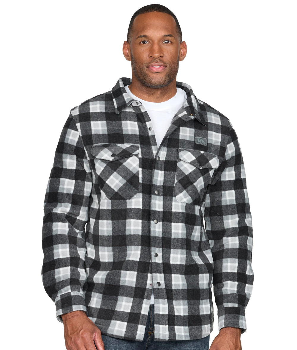 Men's Black Buffalo Snap Jacket