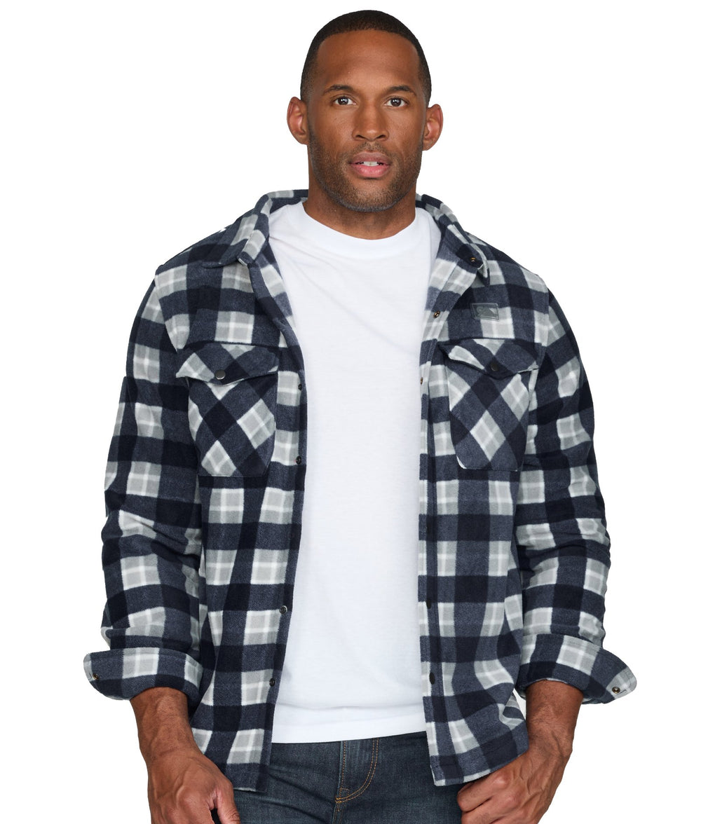 Men's Navy Buffalo Snap Jacket