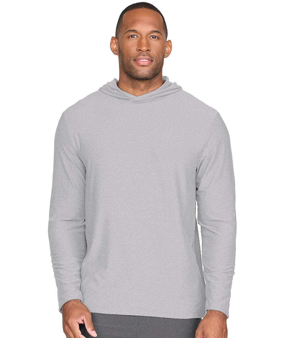Men's Ash Grey Chandler Long Sleeve Hooded Tee