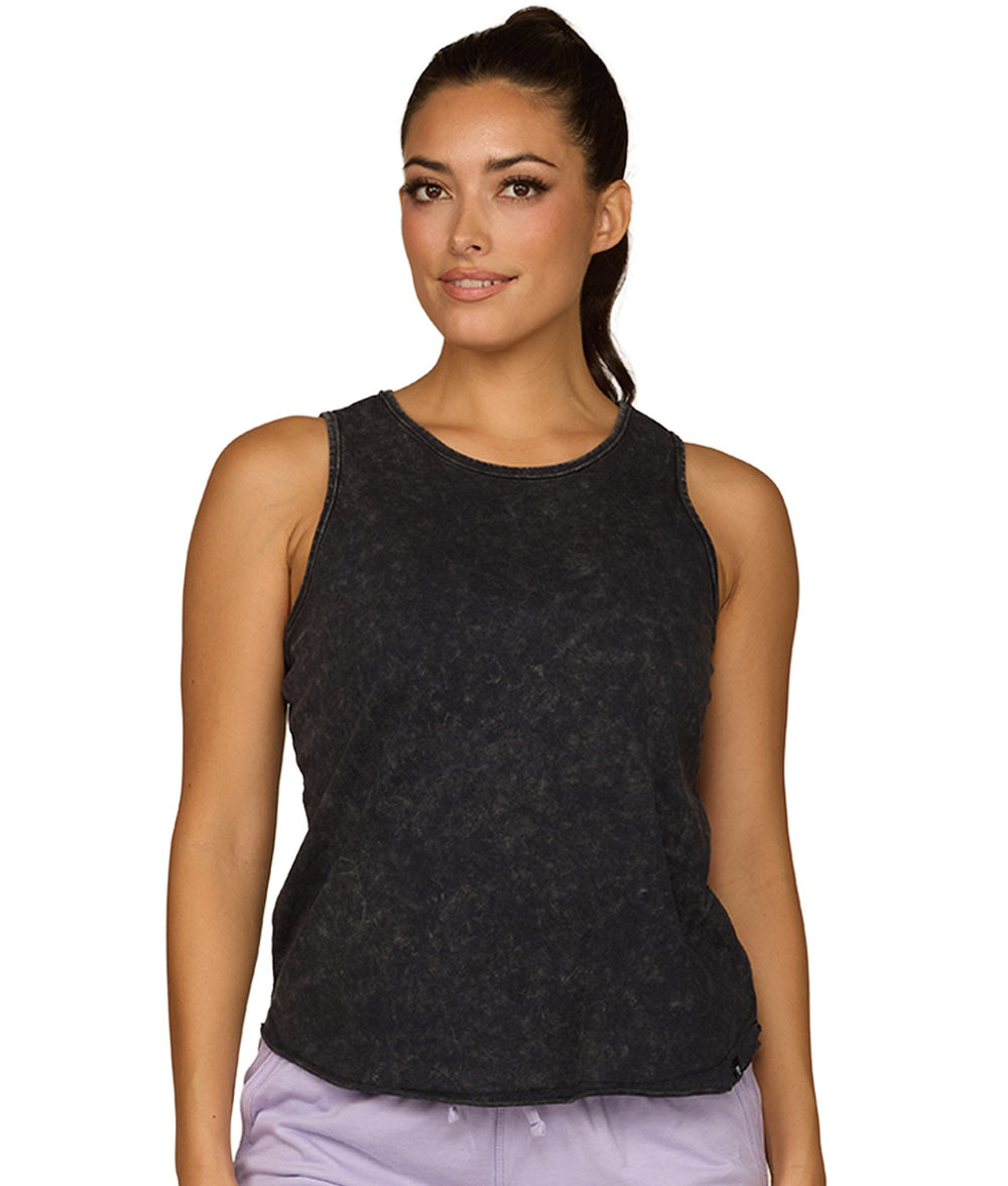 Women's Black Claire Snow Wash Tank