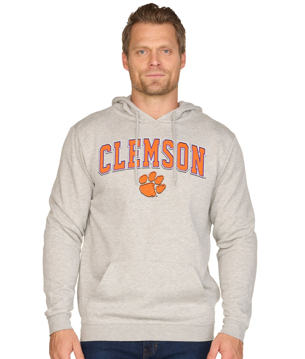 Men's Heather Grey Clemson Tigers Stadium Hoodie