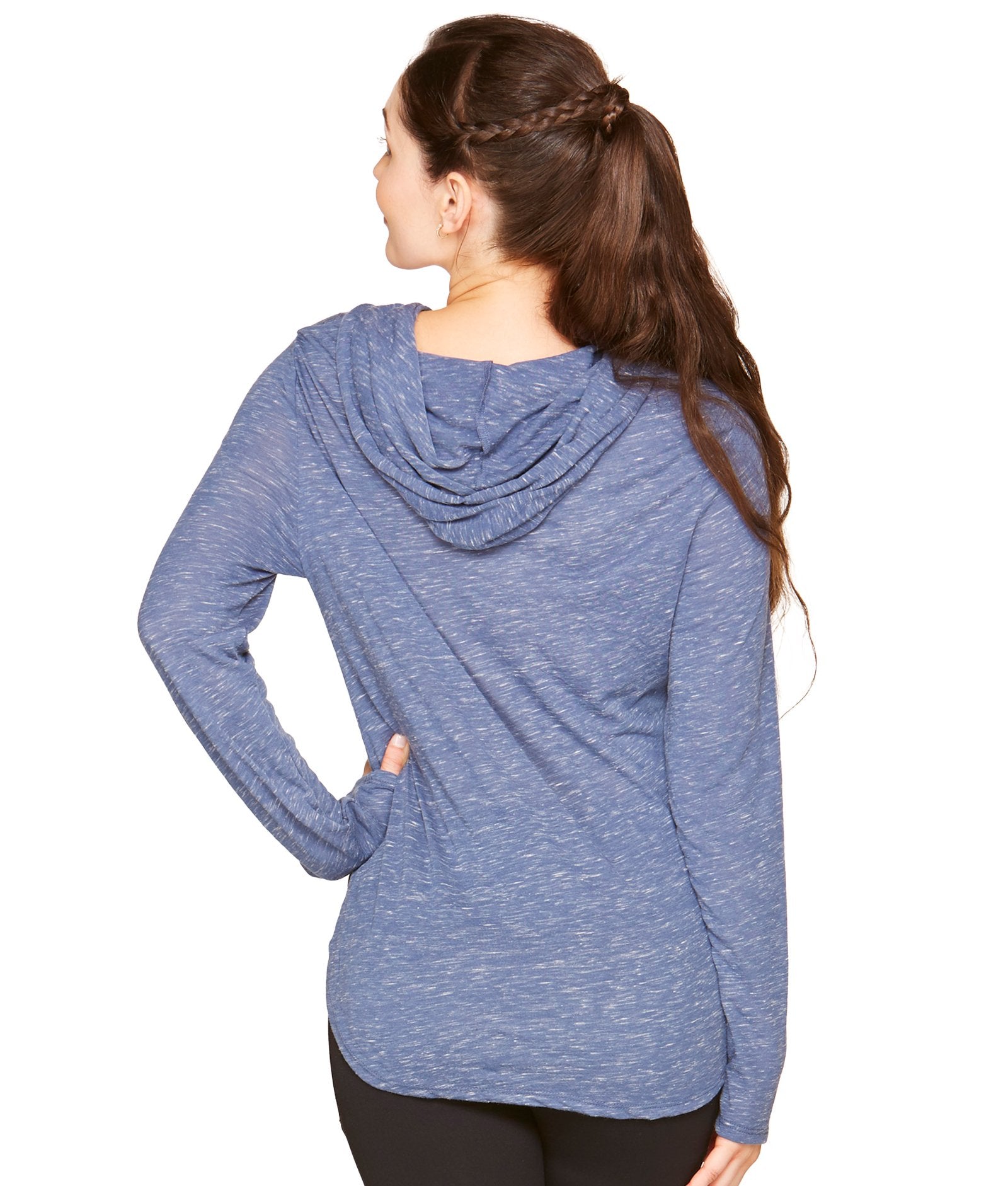 Women's Vintage Indigo Cora Long Sleeve Hooded Tee