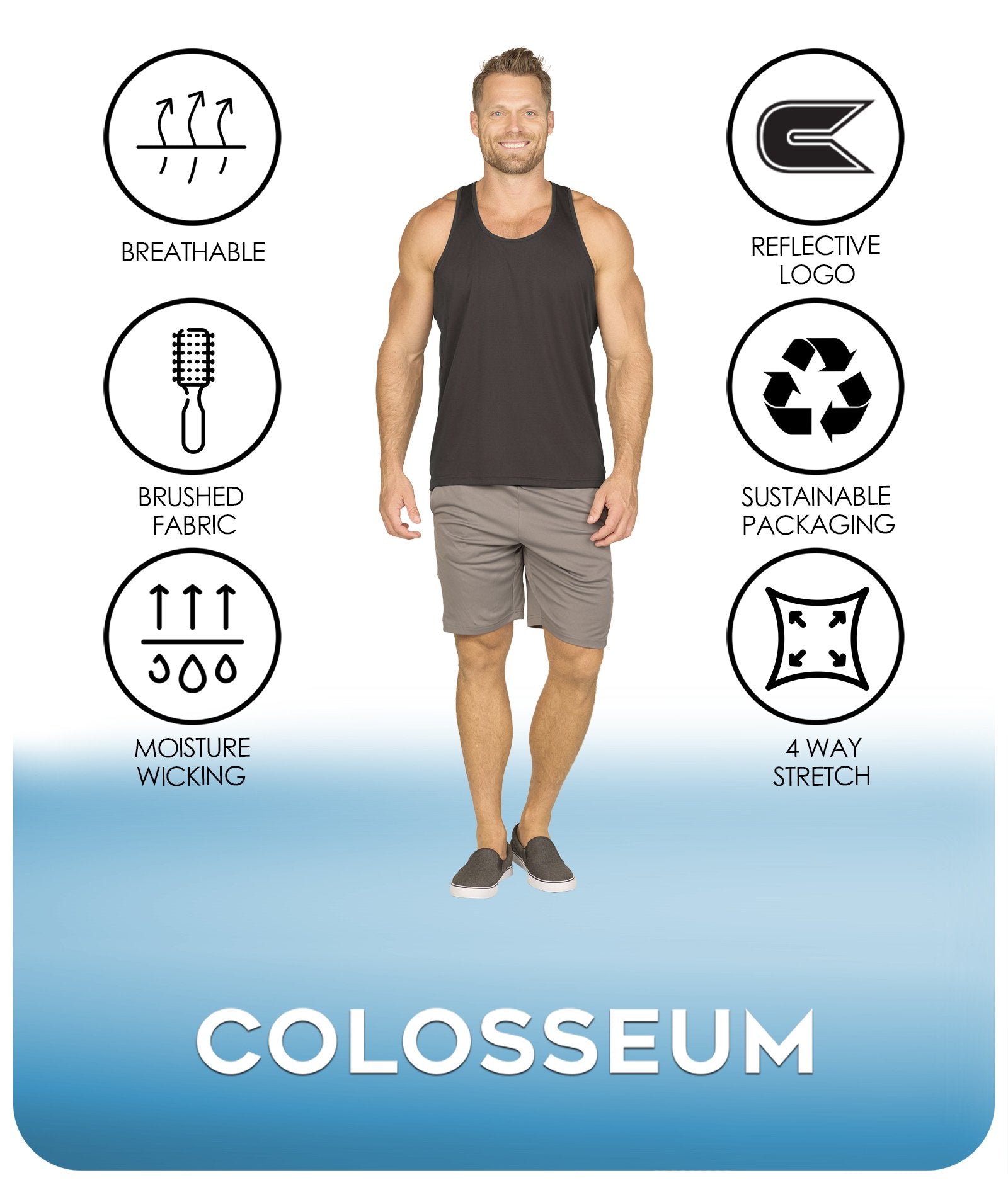 Men's Black Dale Tank Features