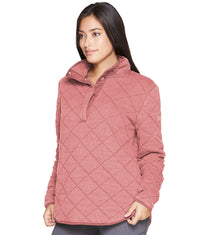 Women's Rose Demi Washed Quilted Quarter Zip Jacket