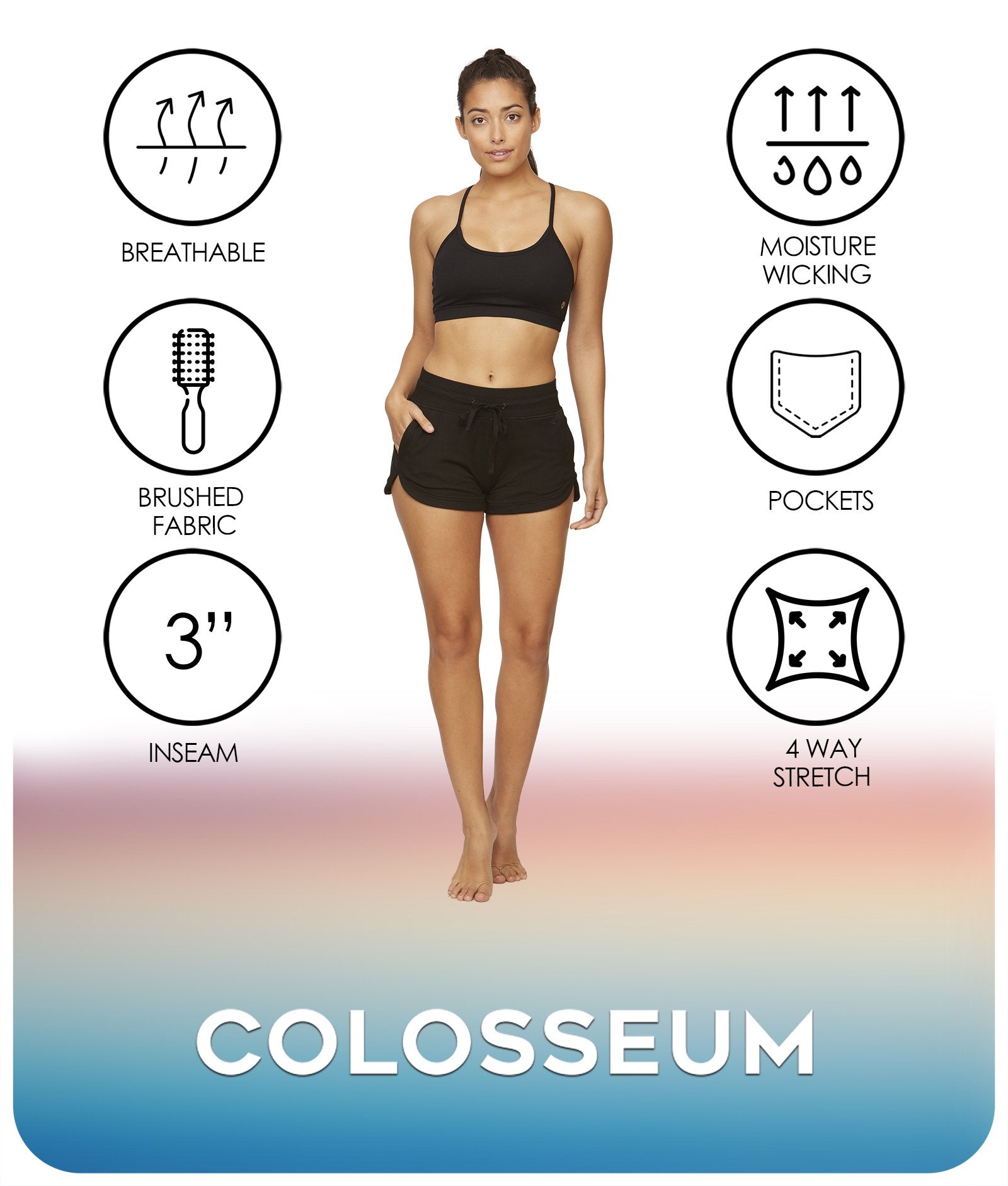 Women's Black Dolphin Lounge Short Features