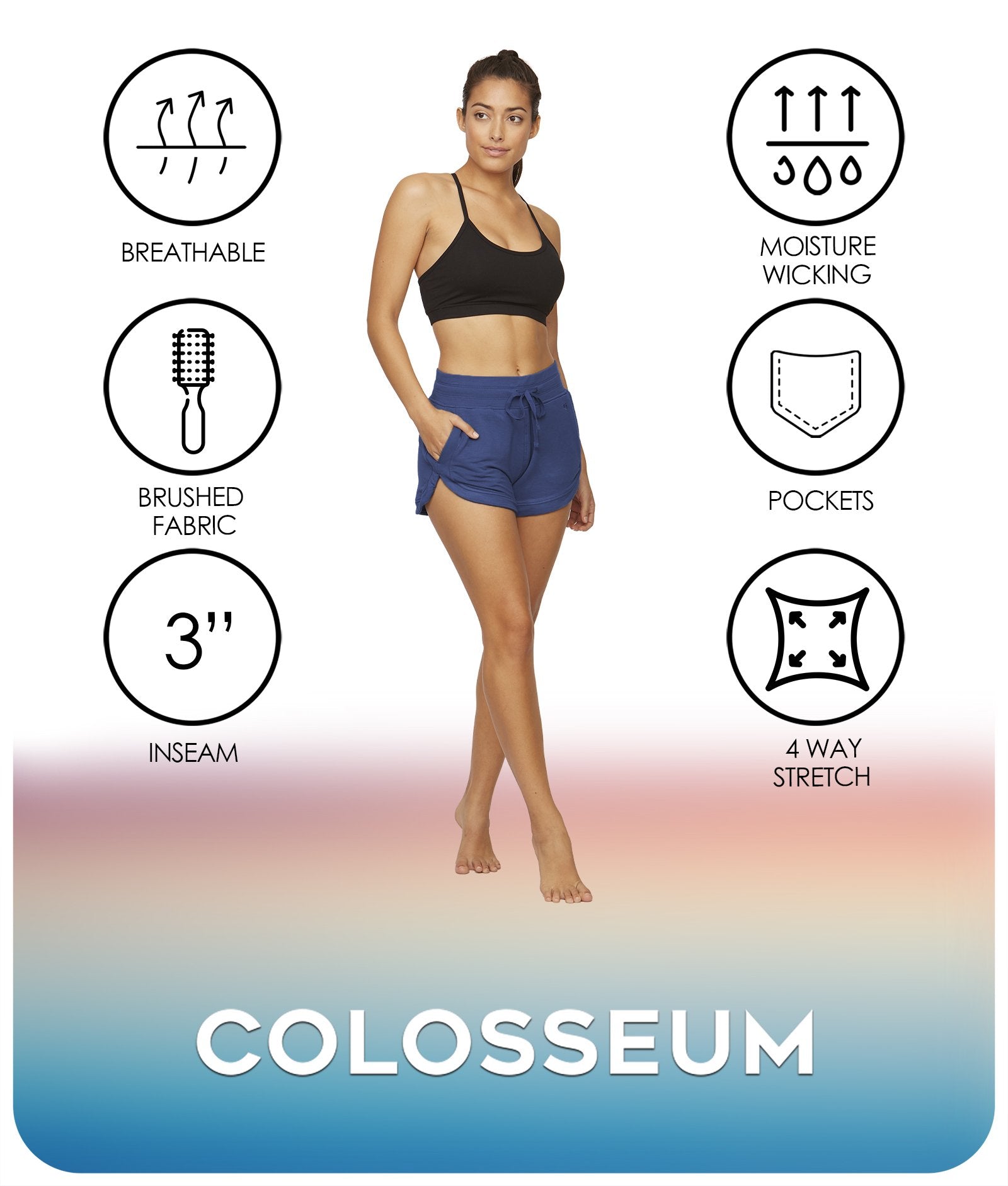 Women's Estate Blue Dolphin Lounge Short Features