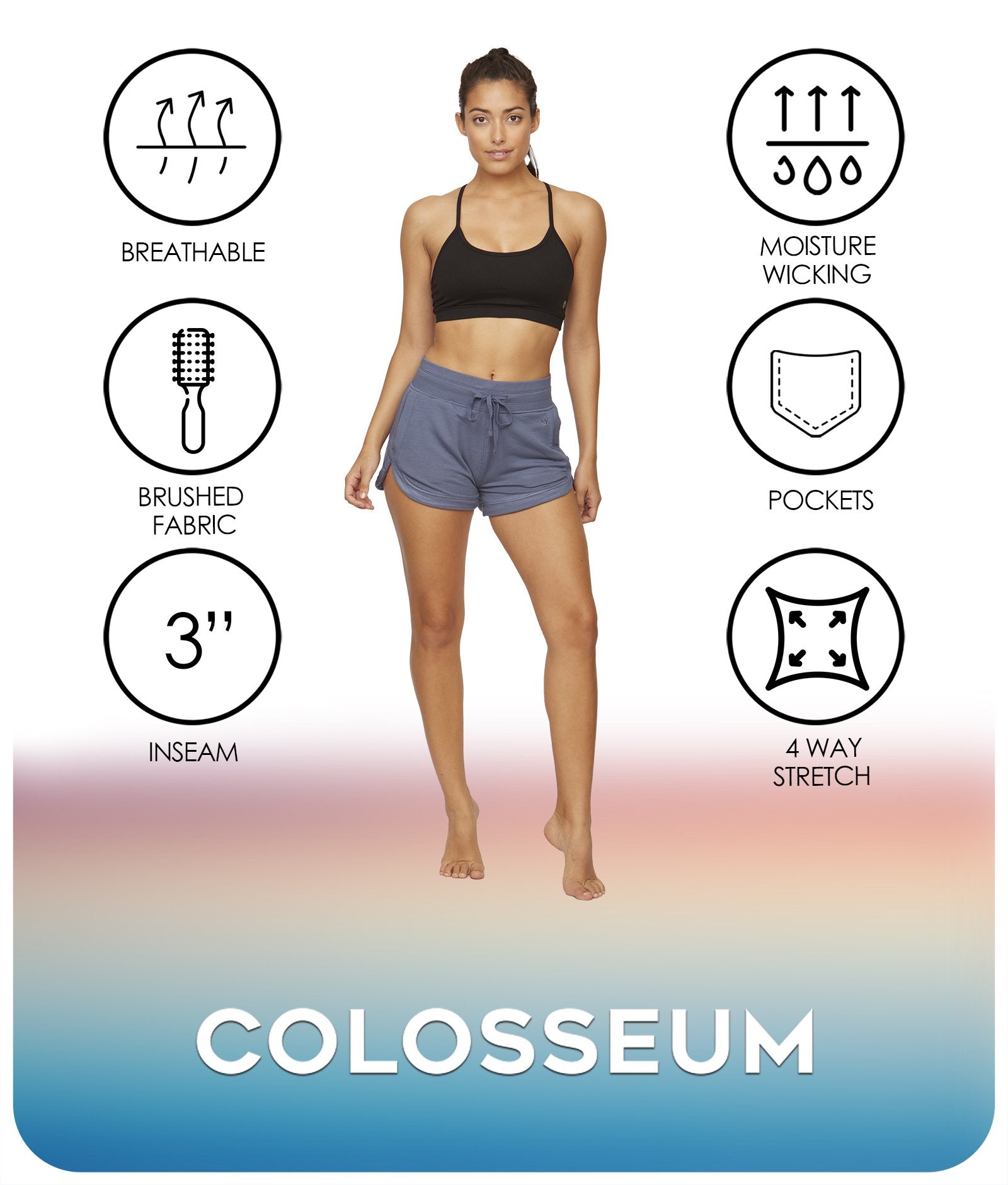 Women's Vintage Indigo Dolphin Lounge Short Features