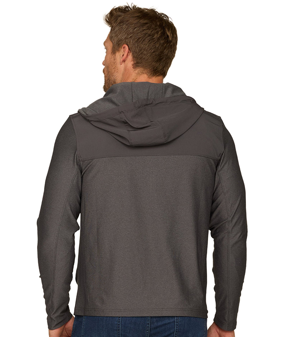 Men's Heather Charcoal Dover Full Zip Hooded Jacket