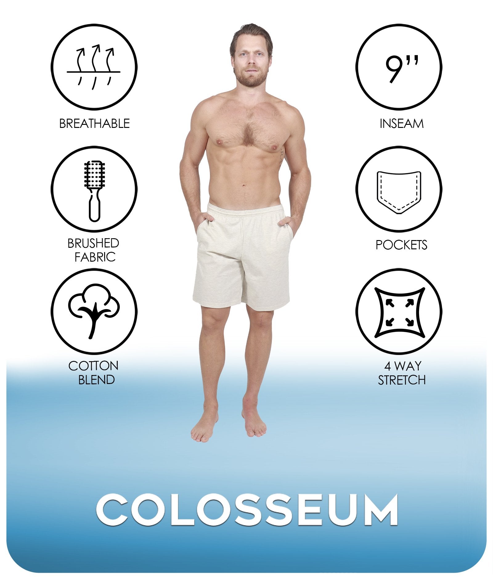 Men's Oatmeal Down To Basics Short Features