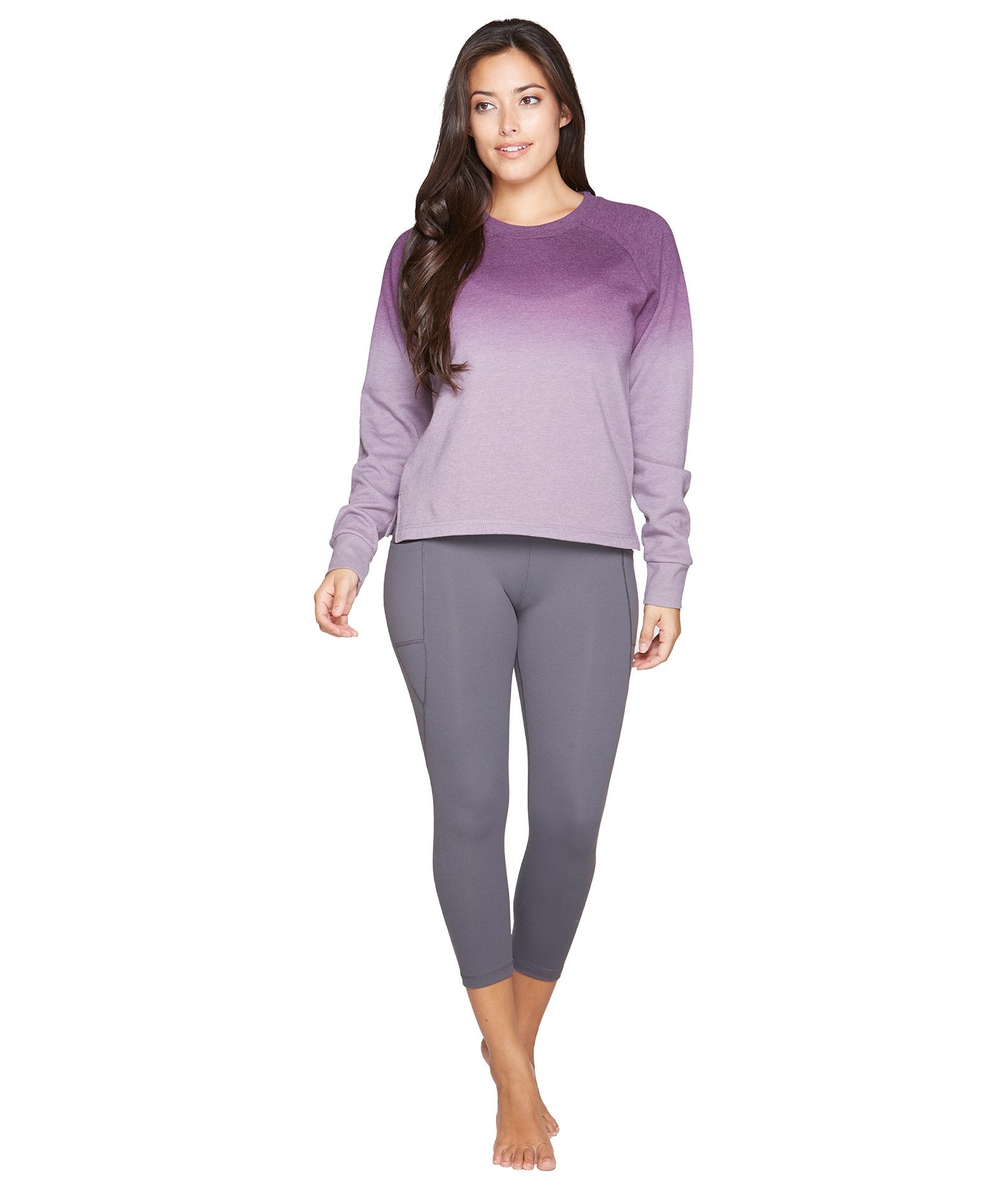 Women's Black Cherry Elena Ombre Crewneck