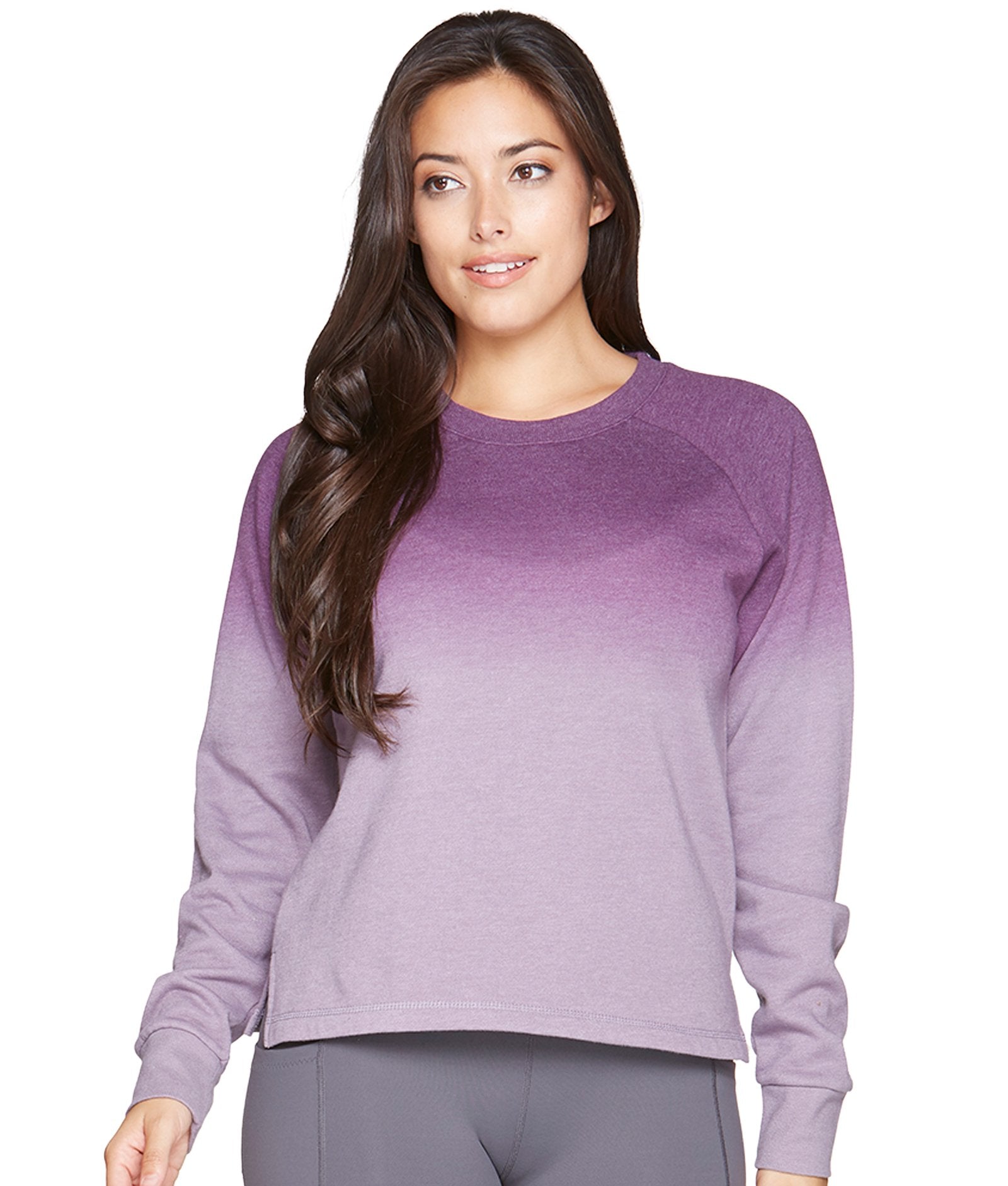 Women's Black Cherry Elena Ombre Crewneck