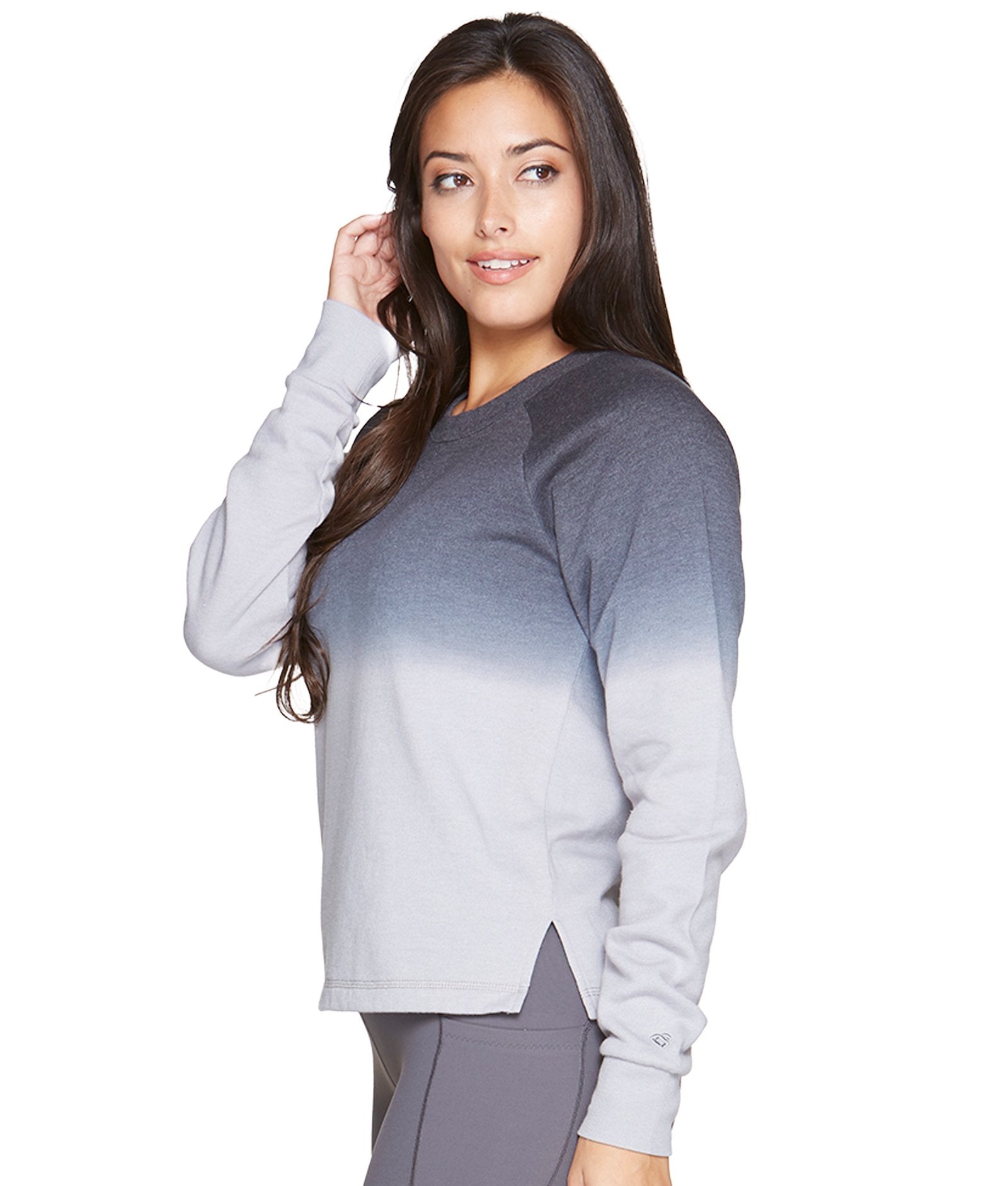 Women's Black Elena Ombre Crewneck
