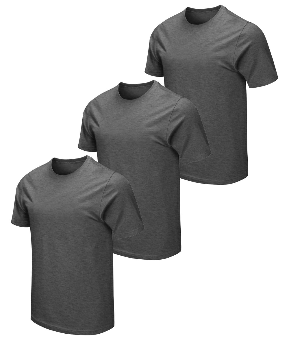 Men's Charcoal 3-Pack Essential Dual Blend Tee