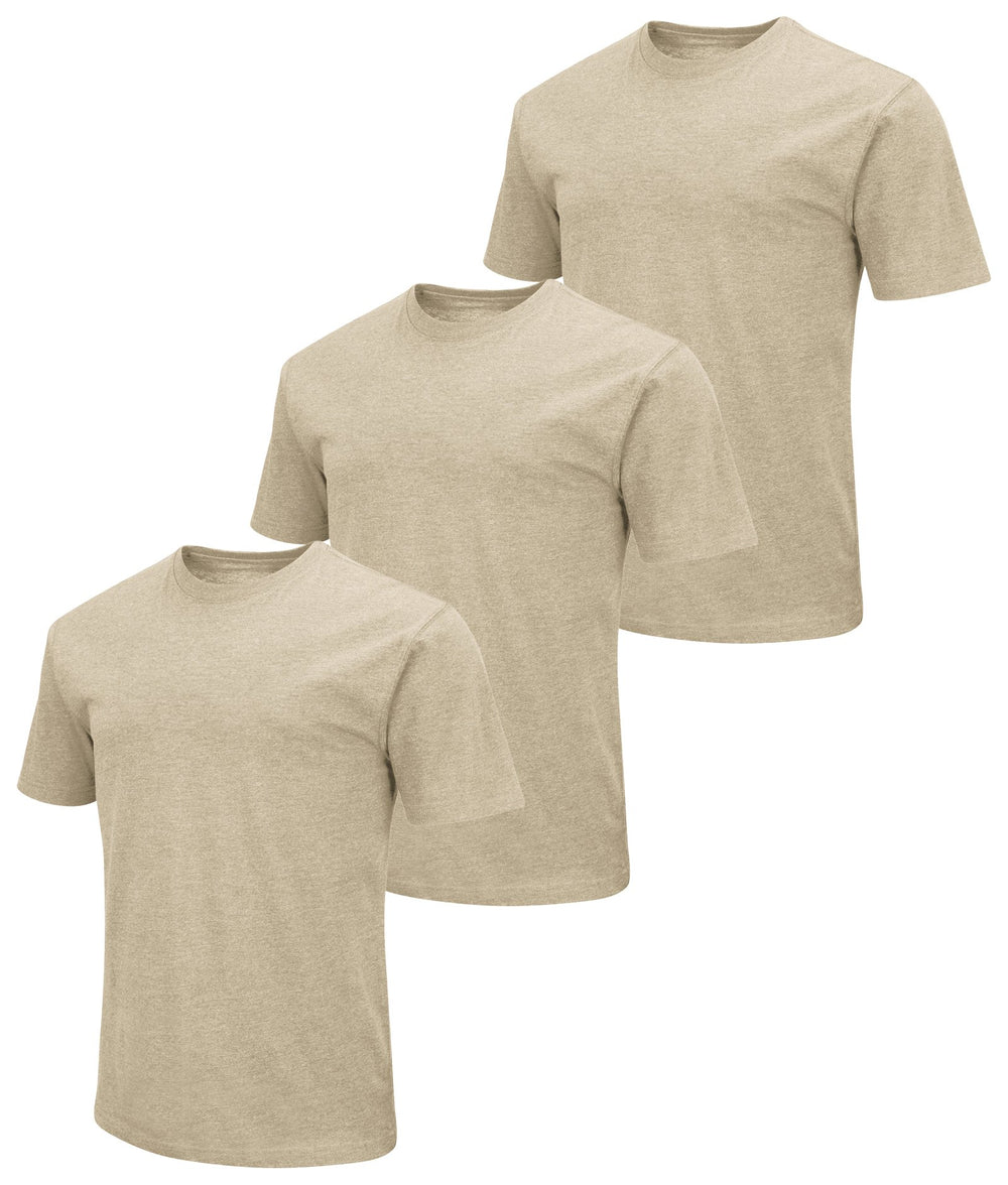 Men's Oatmeal 3-Pack Essential Dual Blend Tee