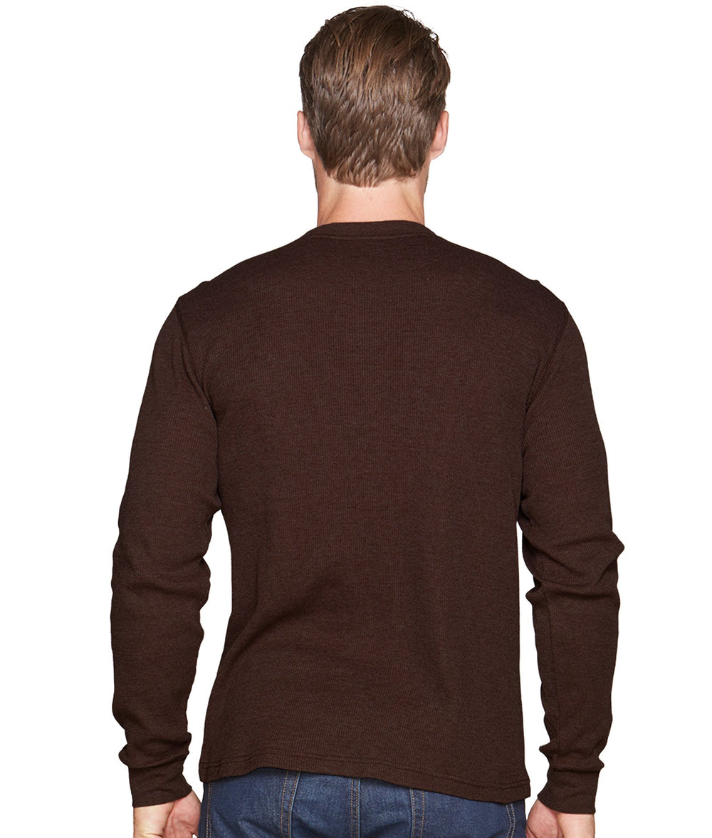 Men's Brown Furnace Long Sleeve Thermal Shirt