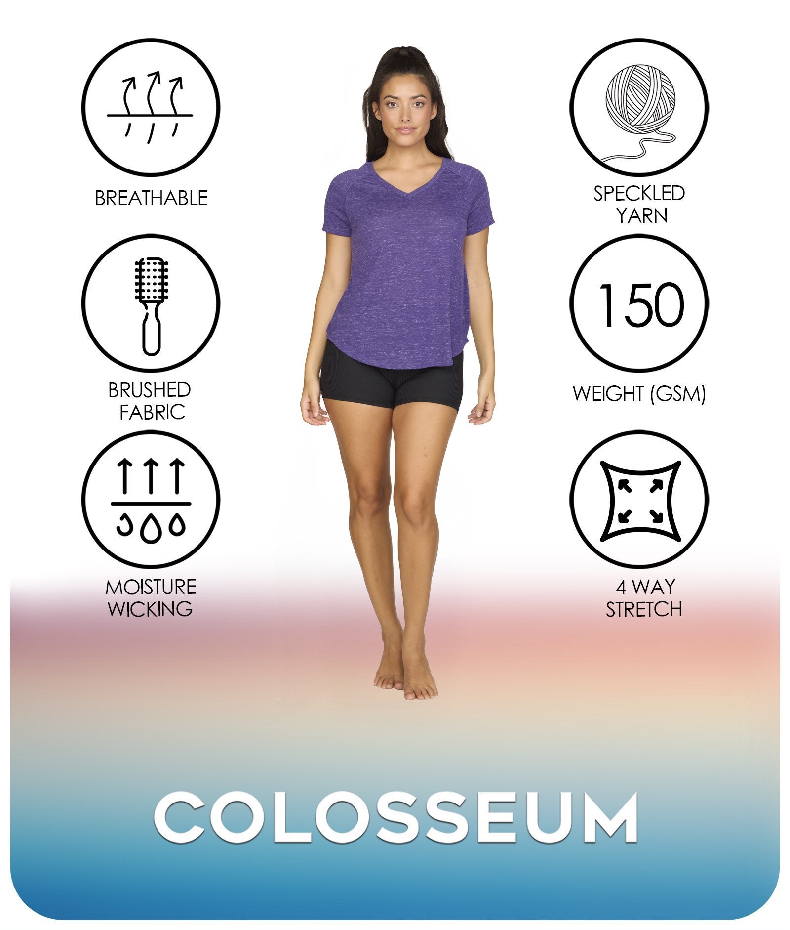 Women's Purple Gemma Tee Features