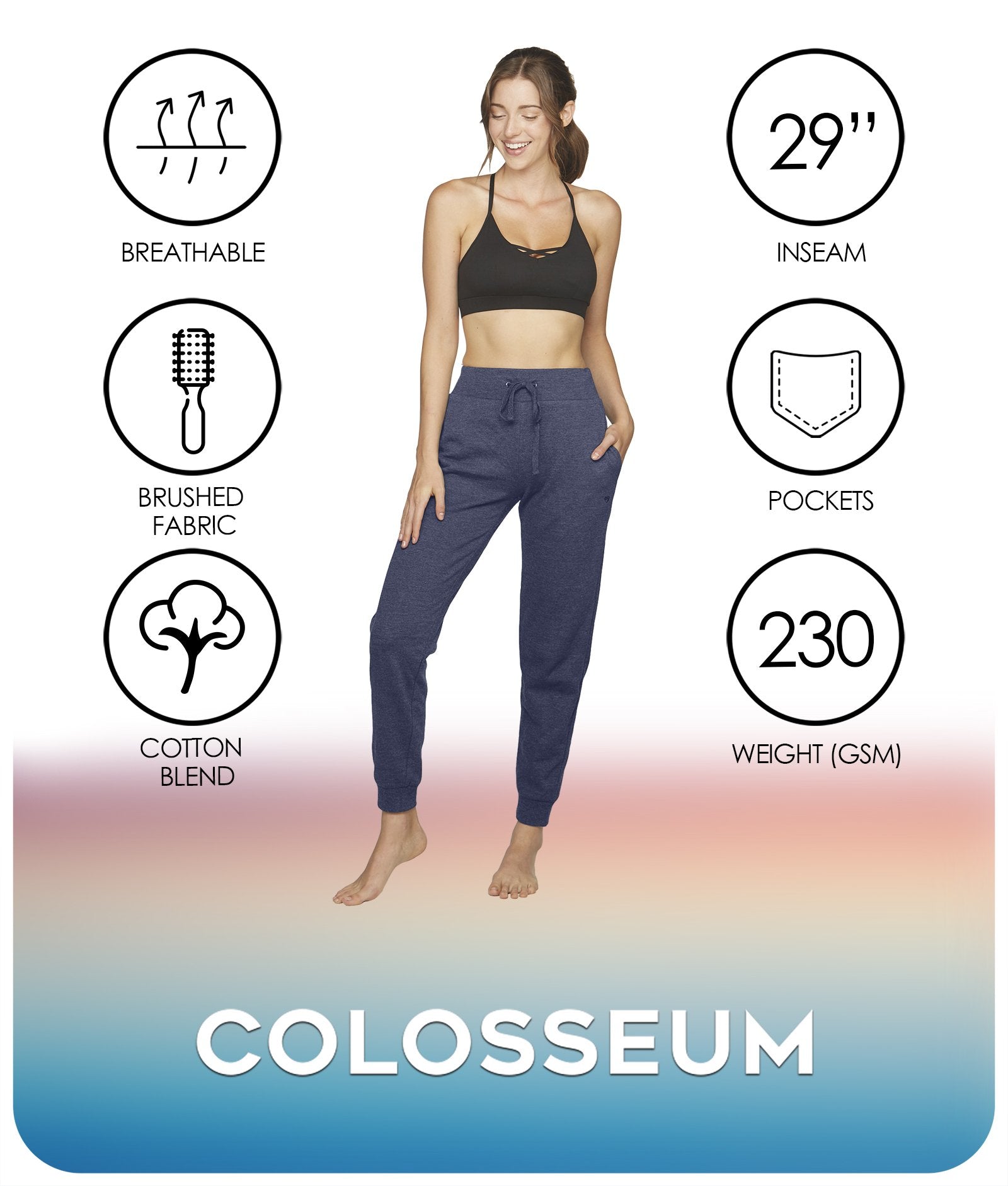 Women's Evening Blue Grace Jogger Features